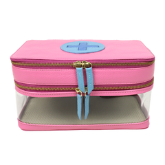 Necessaire Porta Remédio Jumbo em Couro e Vinil Personalizado