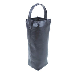 Porta Vinho Couro Preto Liso Pronta Entrega