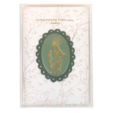 Quadrinho Nossa Senhora das Graças By Mariana Jabur Estampa Birds com Menta Liso e Jade Pronta Entrega