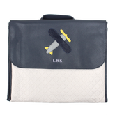 Quick Baby Change Little Plane em Couro Personalizado