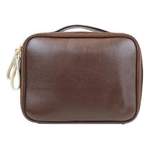 Necessaire Sarah Café com Off White Liso Pronta Entrega