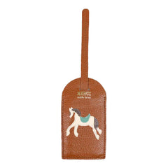 Tag de Mala Cavalo Joca em Couro Personalizada