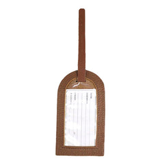 Tag de Mala Urso Aviador em Couro Personalizada