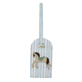 Tag de Mala Cavalo Joca Estampa Listrado Pontilhado em Couro Personalizada