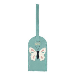 Tag de Mala Borboleta em Couro Personalizada