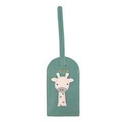 Tag de Mala Girafinha Masculino em Couro Personalizada
