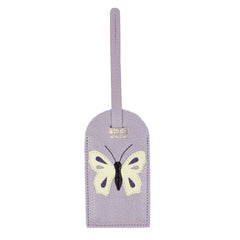 Tag de Mala Borboleta em Couro Personalizada