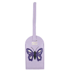 Tag de Mala Borboleta em Couro Personalizada