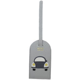 Tag de Mala Little Car Cinza Claro Liso com Chumbo Pronta Entrega