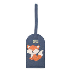 Tag de mala Raposa em Couro Personalizada