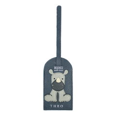 Tag de mala Rinoceronte em Couro Personalizada