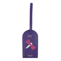 Tag de Mala Libélula em Couro Personalizada