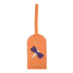 Tag de Mala Libélula em Couro Personalizada