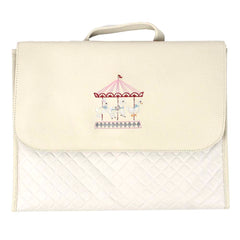 Quick Baby Change Bordado Carrossel em Couro Personalizado