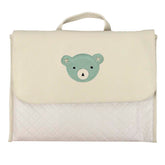 Quick Baby Change Blue Bear em Couro Personalizado
