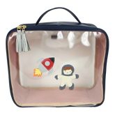 Necessaire Crystal G Astronauta em Couro Personalizada