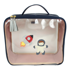Necessaire Crystal G Astronauta em Couro Personalizada
