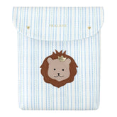 Porta Fralda Rei Leão Estampa Listrado Pontilhado em Couro Personalizada