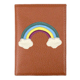 Porta Passaporte Arco Íris em Couro Personalizado