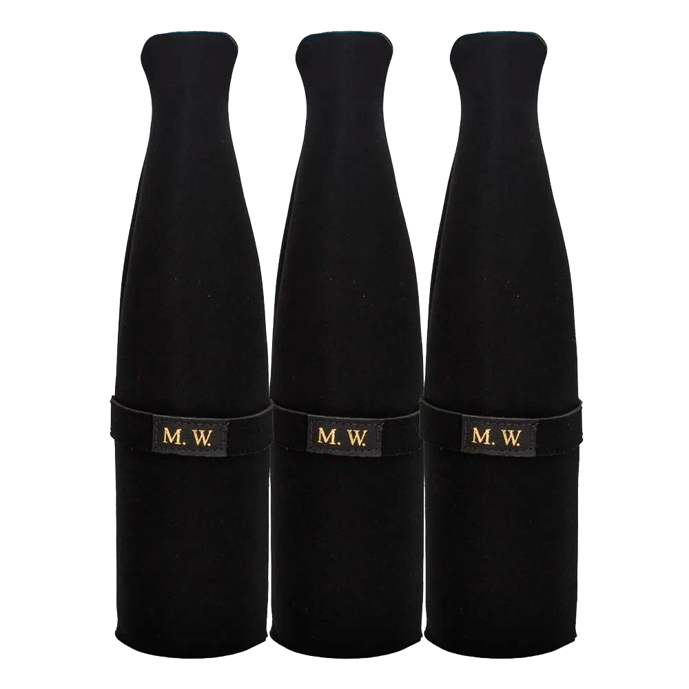 Protetor de Garrafas com 3 em Neoprene e Couro Personalizado