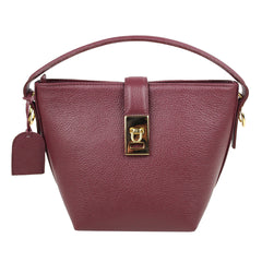 Bolsa Domenica Burgundy Liso Pronta Entrega