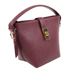 Bolsa Domenica Burgundy Liso Pronta Entrega