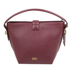 Bolsa Domenica Burgundy Liso Pronta Entrega