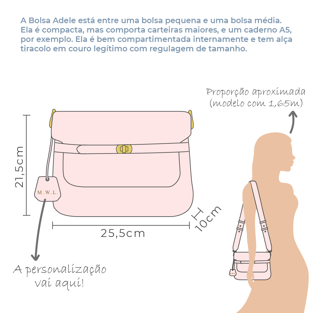 Bolsa Adele Burgundy Liso Pronta Entrega
