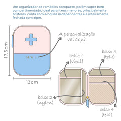 Necessaire Remédio Drop Caramelo Liso com Beach Pronta Entrega