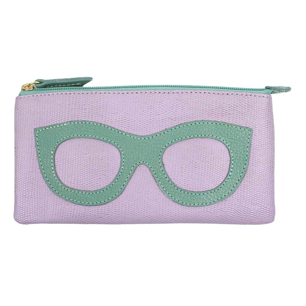 Porta Óculos Lunettes Lilás Lesard com Jade Pronta Entrega