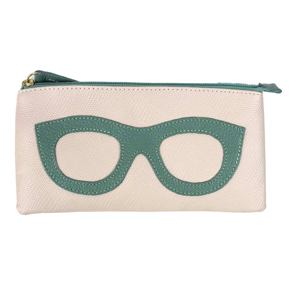 Porta Óculos Lunettes Off White Lesard com Jade Pronta Entrega