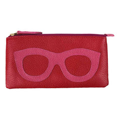 Porta Óculos Lunettes Vermelho Liso com Chiclete Pronta Entrega