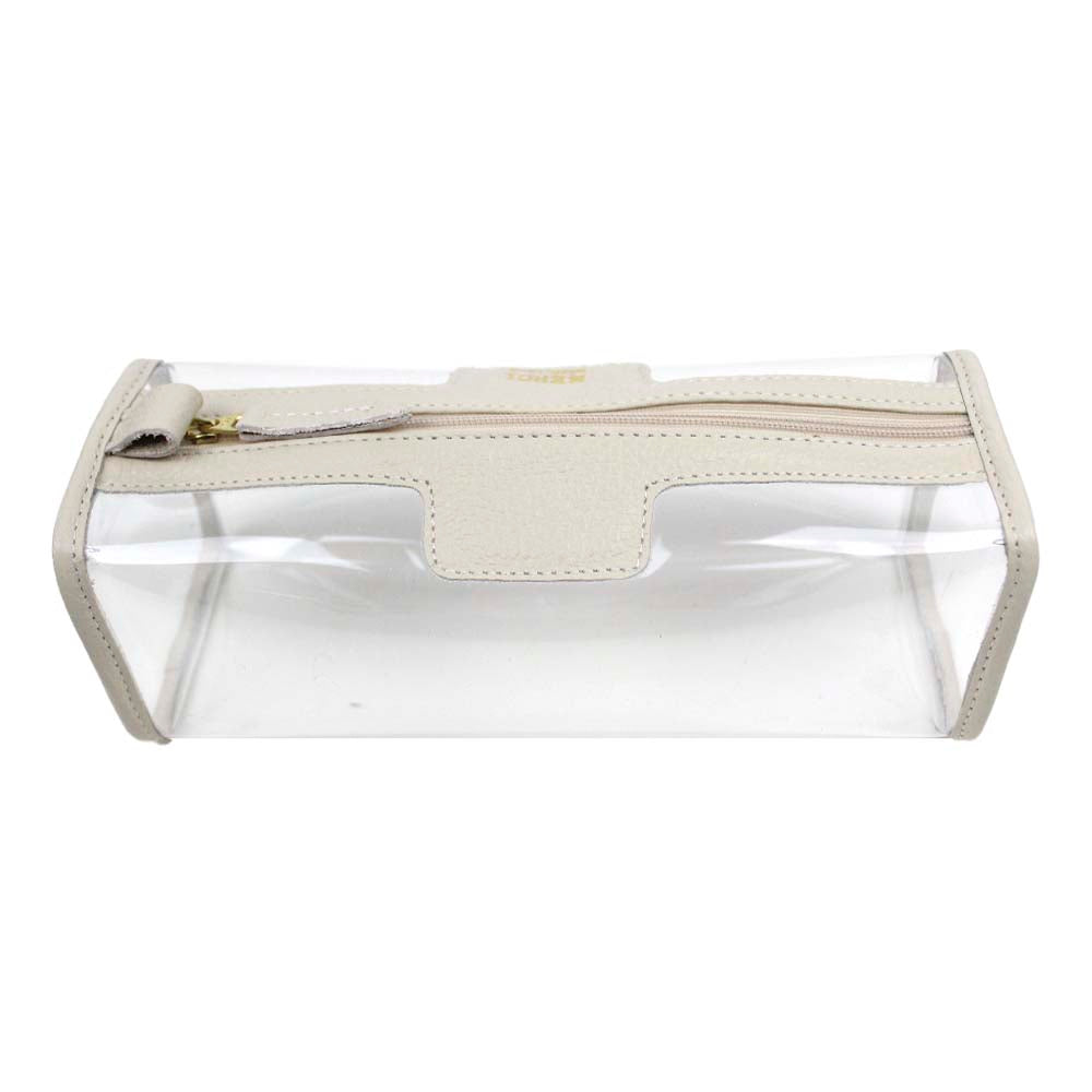 Necessaire Make Up Caramelo Liso com Off  White Lesard Pronta Entrega