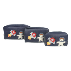 Kit Necessaire Astronauta em Couro Personalizado