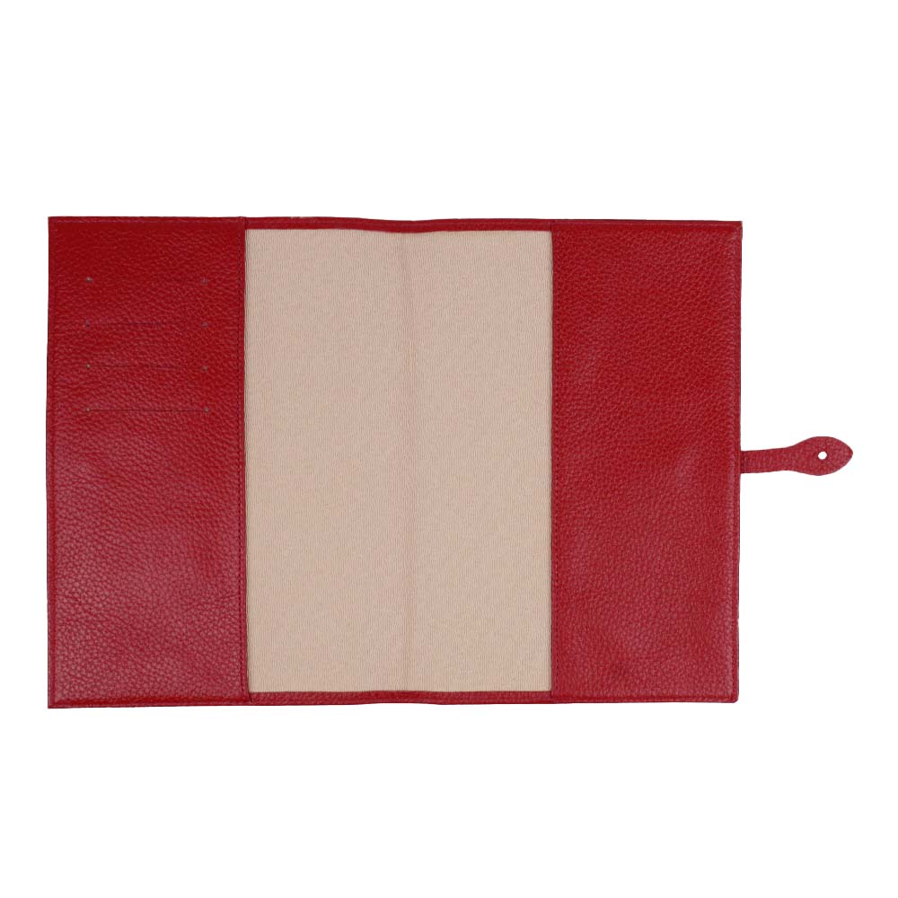 Porta Cartão de Vacina Marinheiro Vermelho Liso com Off White Liso Pronta Entrega