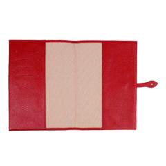 Porta Cartão de Vacina Marinheiro Vermelho Liso com Off White Liso Pronta Entrega