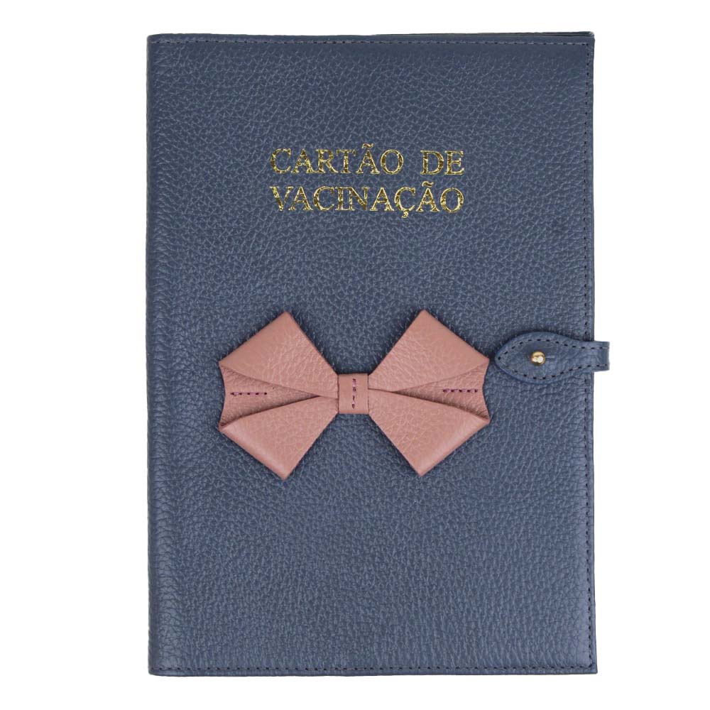 Porta Cartão de Vacina Laço Oceano com Algodão Doce Liso Pronta Entrega
