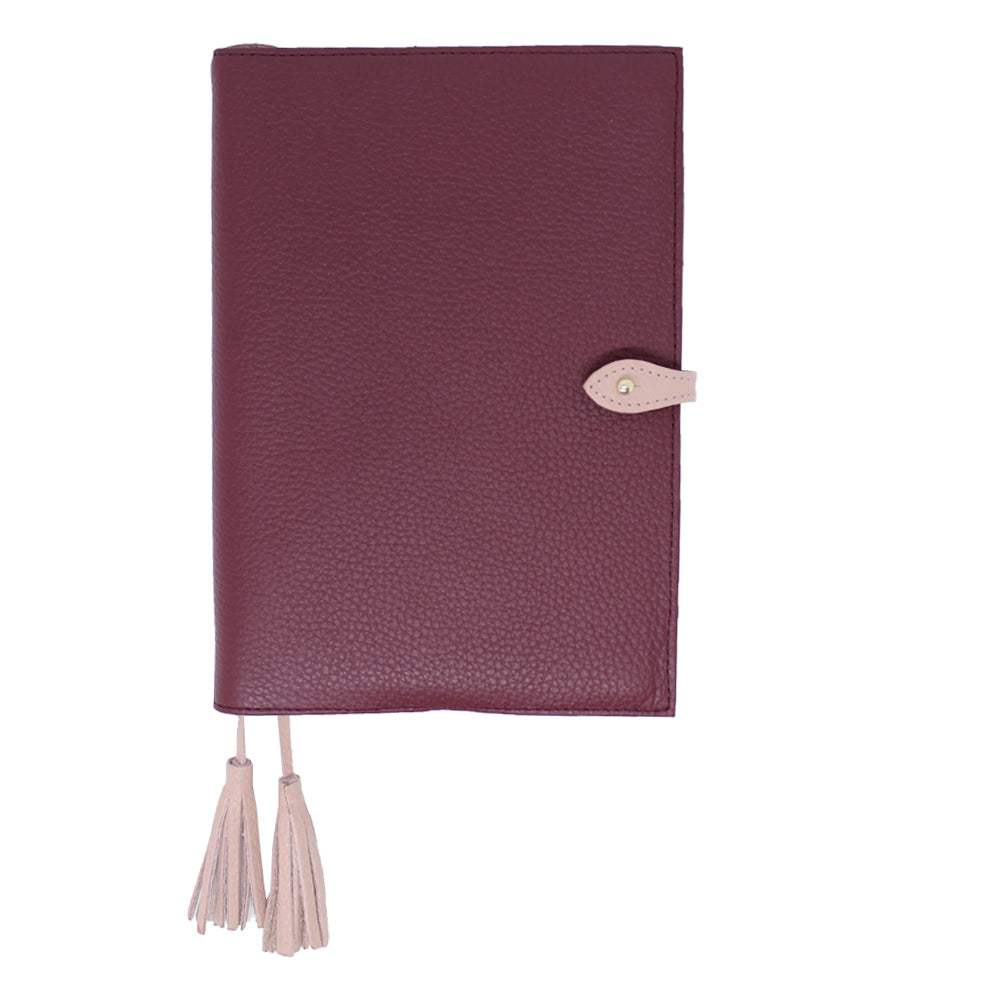 Agenda G 2025 Burgundy Liso com Rose Liso Pronta Entrega