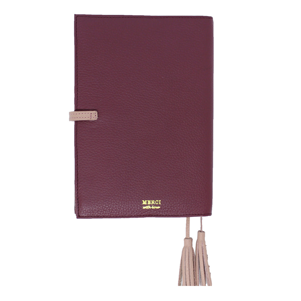 Agenda G 2025 Burgundy Liso com Rose Liso Pronta Entrega