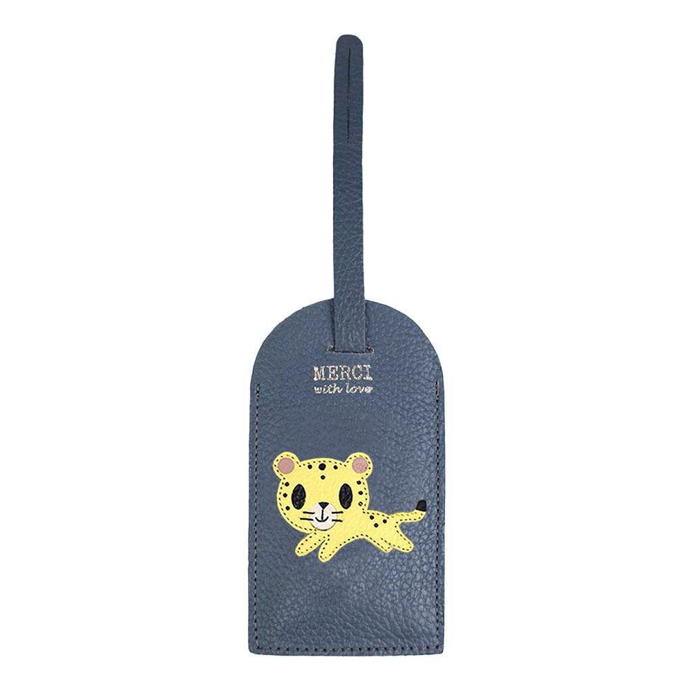 Tag de Mala Onça em Couro Personalizada