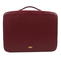 Beauty Box Large com Espelho Tradicional Burgundy Liso com Rose Liso Pronta Entrega