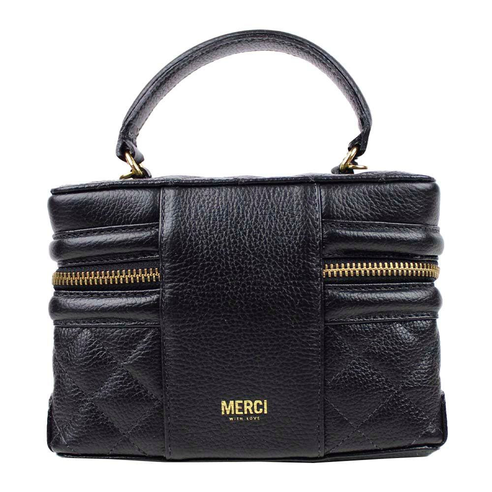 Bolsa Ivy Matelasse Preto Liso Pronta Entrega