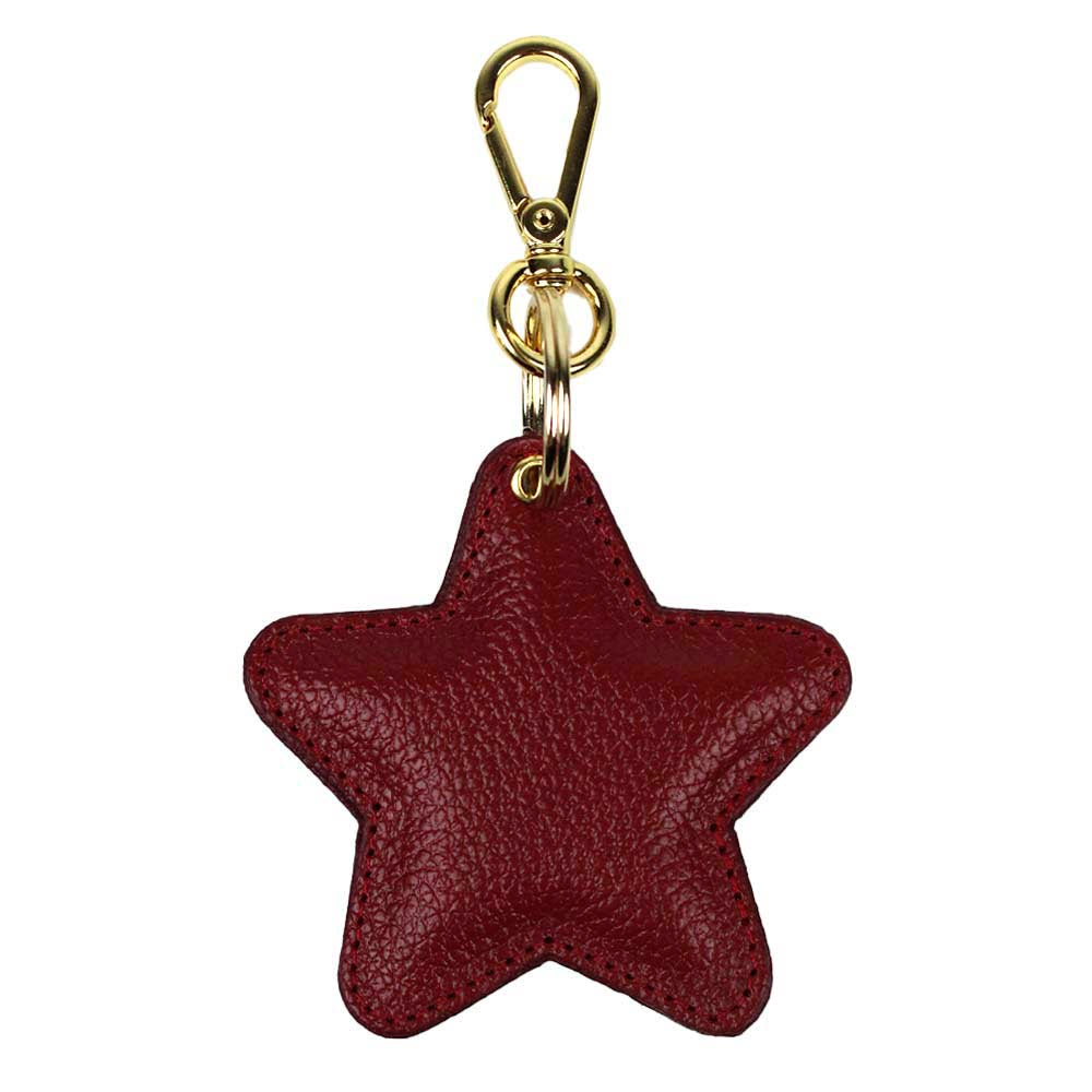 Chaveiro Estrela Burgundy Liso Pronta Entrega