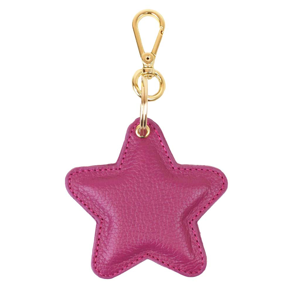 Chaveiro Estrela Fúcsia Liso Pronta Entrega