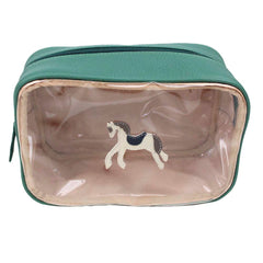 Necessaire Anne Beach Cavalo Joca em Couro e Vinil Personalizada