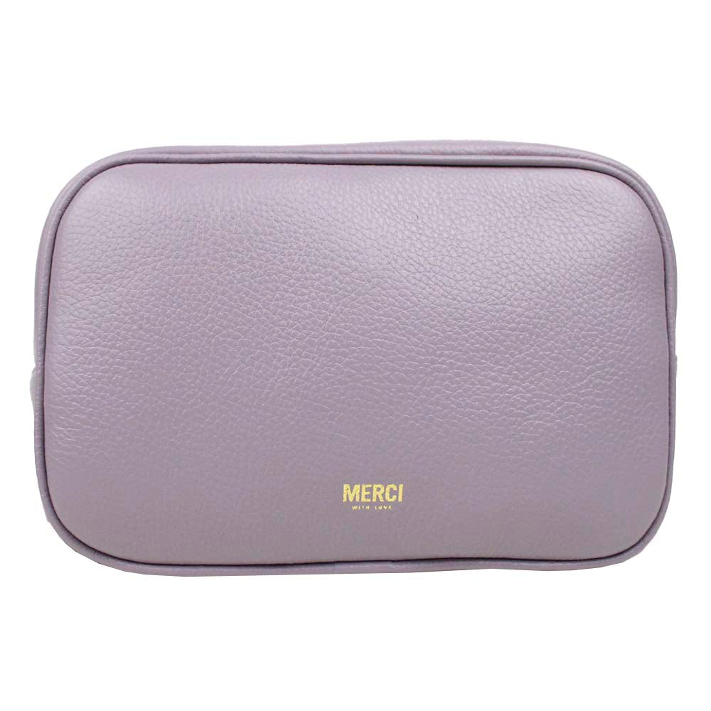 Necessaire Anne Beach Estrela Lilás Liso com Pink Lesard e Dourado Pronta Entrega