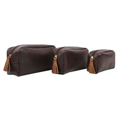 Kit Necessaire Julie com 3 Café com Caramelo Liso Pronta Entrega