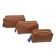 Kit Necessaire Julie com 3 Caramelo Liso com Beach Pronta Entrega