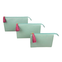 Kit Necessaire Louise Menta Liso com Chiclete Pronta entrega