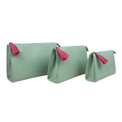 Kit Necessaire Louise Menta Liso com Chiclete Pronta entrega